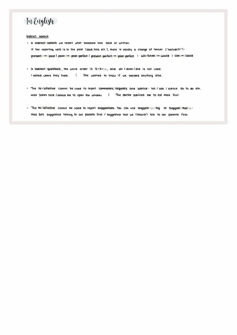 
<p>Direct and indirect speech, also known as reported speech, is the process of reporting what someone has said or written. When the report