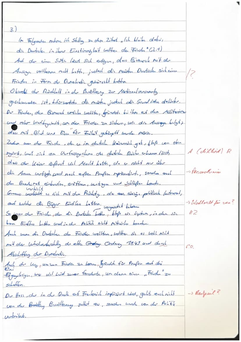 Wauser Nr.2
10.12.2021
1.)
Der vorlingende Auszug einer Rede, wurde von Otto von
Bismarch vor dem Reichstag
am 2. Mai 1871 gesprochen.
und d