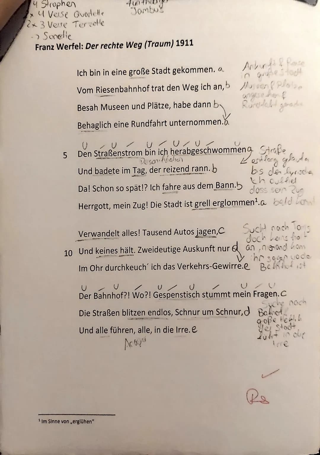 Name:
Cosima
3. Klassenarbeit im Fach Deutsch am 31.05.2021
Aufgabenstellung:
Analysiere das vorliegende Gedicht nach den dir bekannten Rege