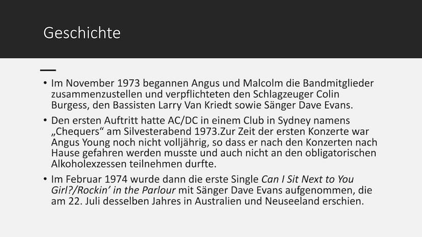 ACDC
ACDC ●
1 Allgemeines
Auf den Bandnamen kamen die Brüder Angus und Malcolm, nachdem die
Schwester der australischen Brüder, Margaret, di