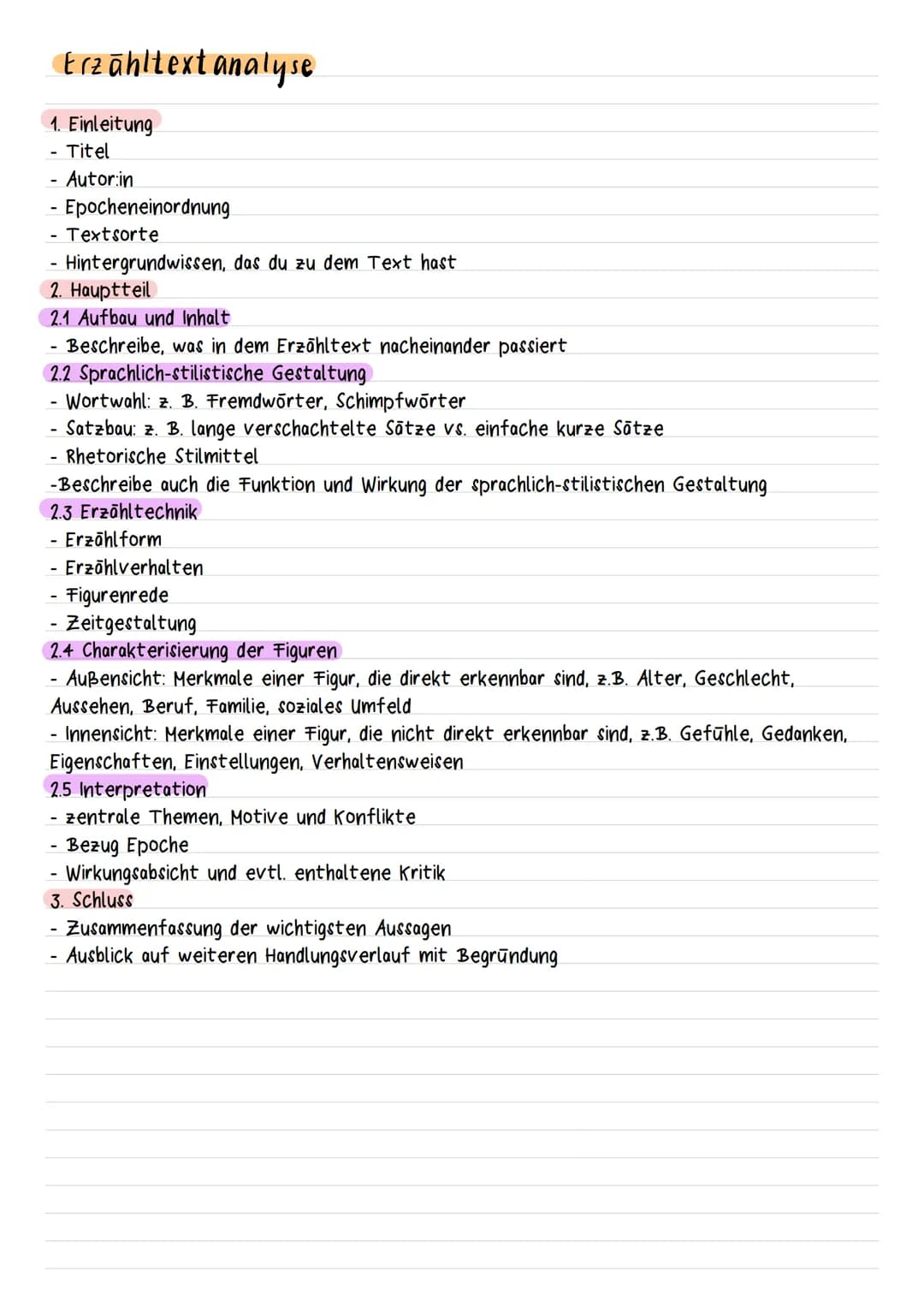 Epik Erzähltext analyse
1. Einleitung
Titel
Autor:in
- Epocheneinordnung
Textsorte
Hintergrundwissen, das du zu dem Text hast
2. Hauptteil
2