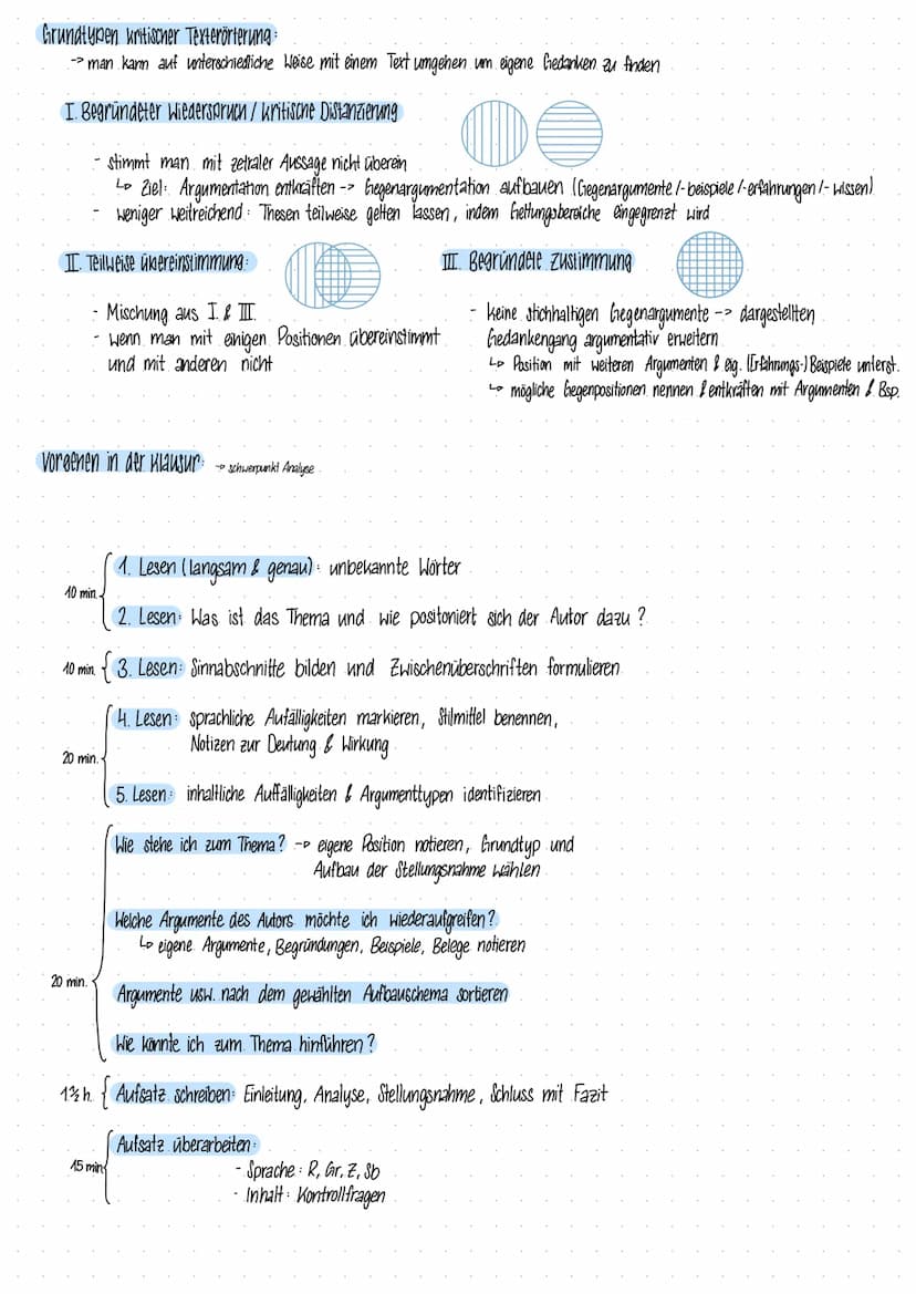 L besteht aus 2 Teilen, schwerpunkt auf
Analyseteil auf welche Weise ein Text ein Problem aufwirft & erschließt.
Aufbau: 1.
2.
Deutsch-textg