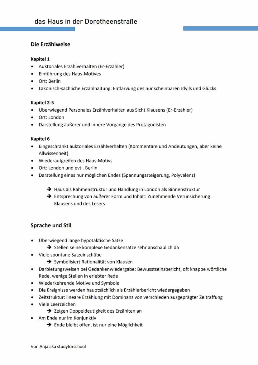 das Haus in der Dorotheenstraße
Das Haus in der Dorotheenstraße
Einleitung
Hartmut Langes Novelle ,,das Haus in der Dorotheenstraße" wurde 2