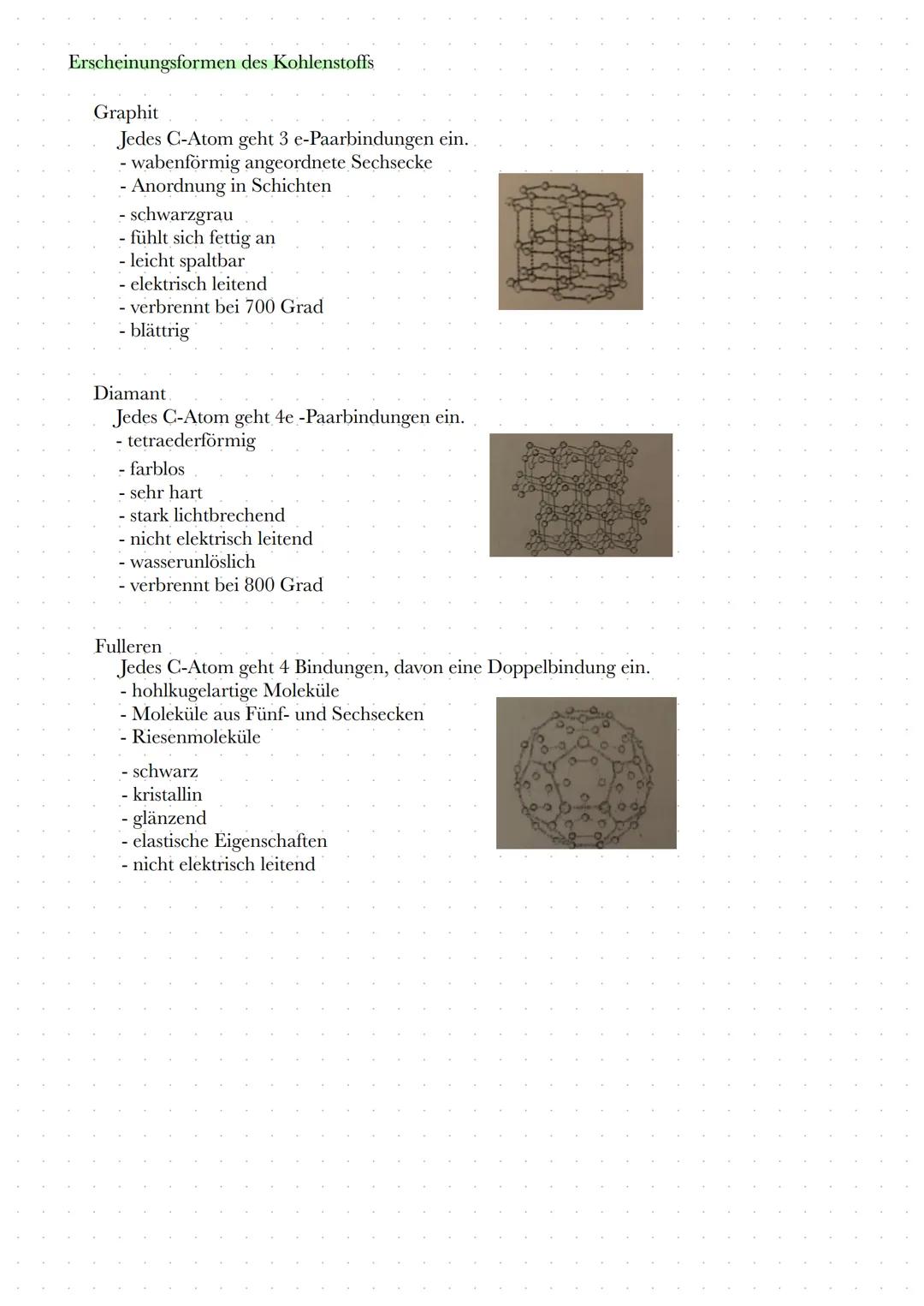 Kohlenstoff und seine Verbindungen.
Kohlenstoff
-Symbol / Formel: C
- Einordnung ins PSE: Ordnungszahl 6
Hauptgruppe 4
- Eigenschaften:
> Gr