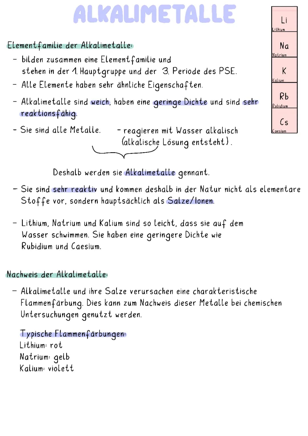 Alkalimetalle