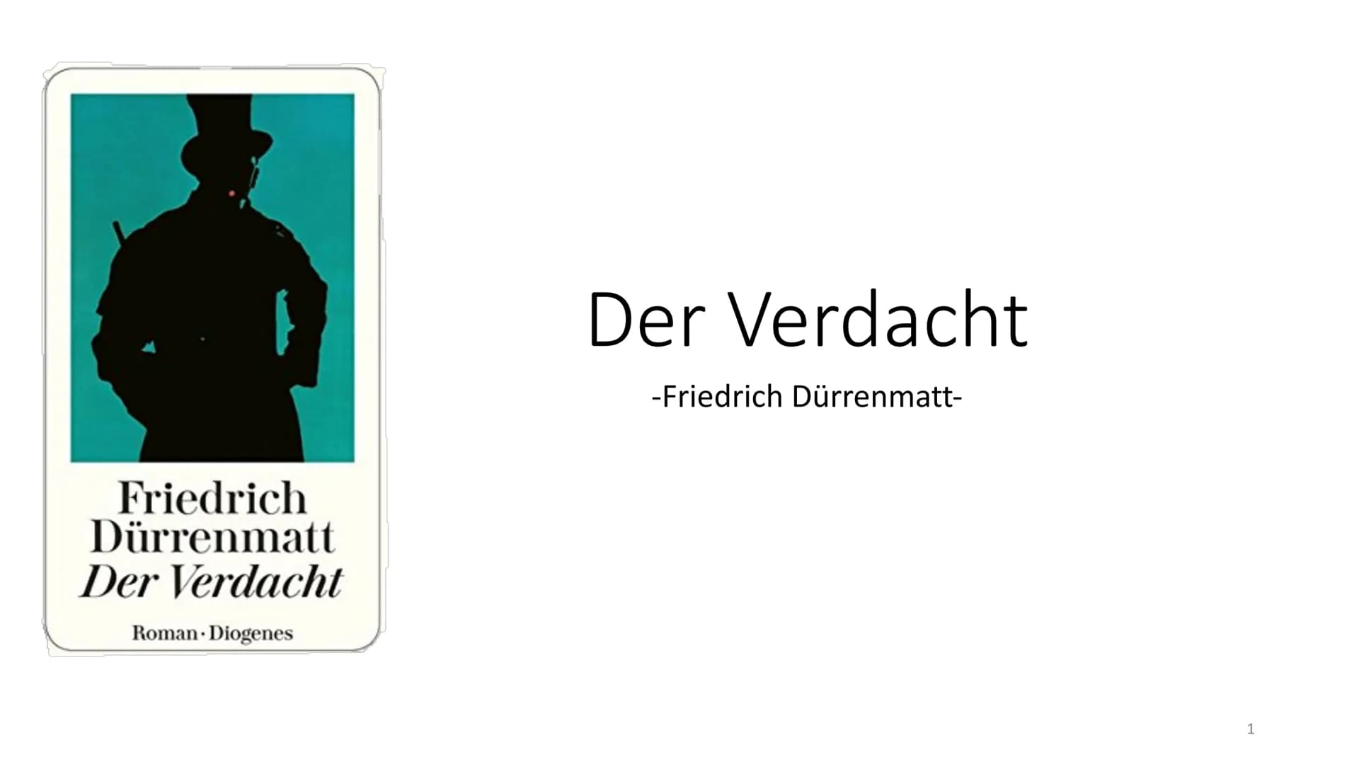 Friedrich
Dürrenmatt
Der Verdacht
Roman Diogenes
Der Verdacht
-Friedrich Dürrenmatt-
1 1) Autor
Der Verdacht - Friedrich Dürrenmatt
Friedric