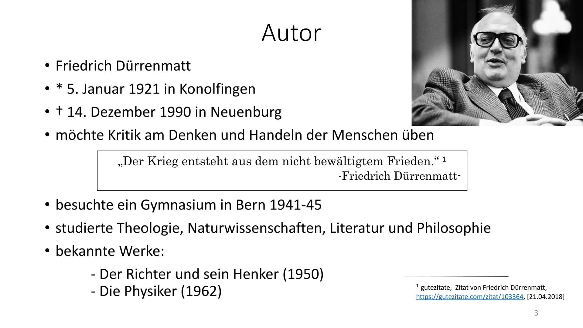 Friedrich Dürrenmatt: Biographie, Auszeichnungen und seine besten Werke