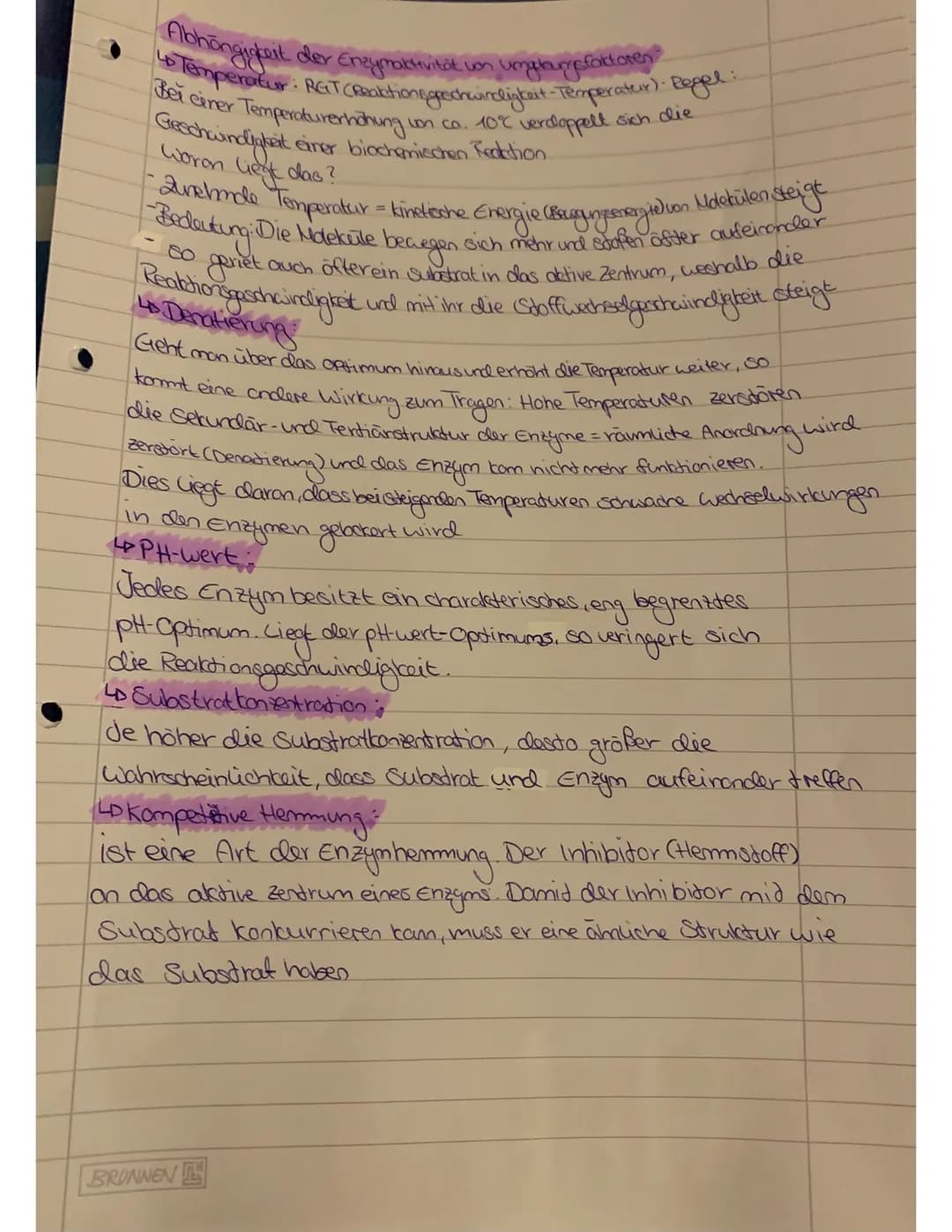 Definition des Begriffs, Enigma²
Lo Enzyme sind Eiweiße, die als Biokatalysator biochemische
Reaktionen im
Selbet verändert zu werden.
organ