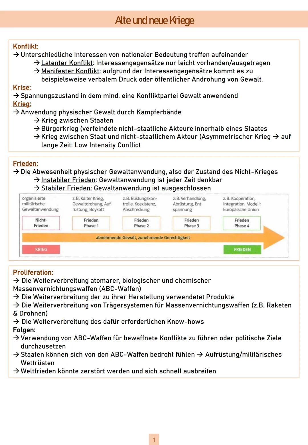 Konflikt:
→Unterschiedliche Interessen von nationaler Bedeutung treffen aufeinander
→ Latenter Konflikt: Interessengegensätze nur leicht vor