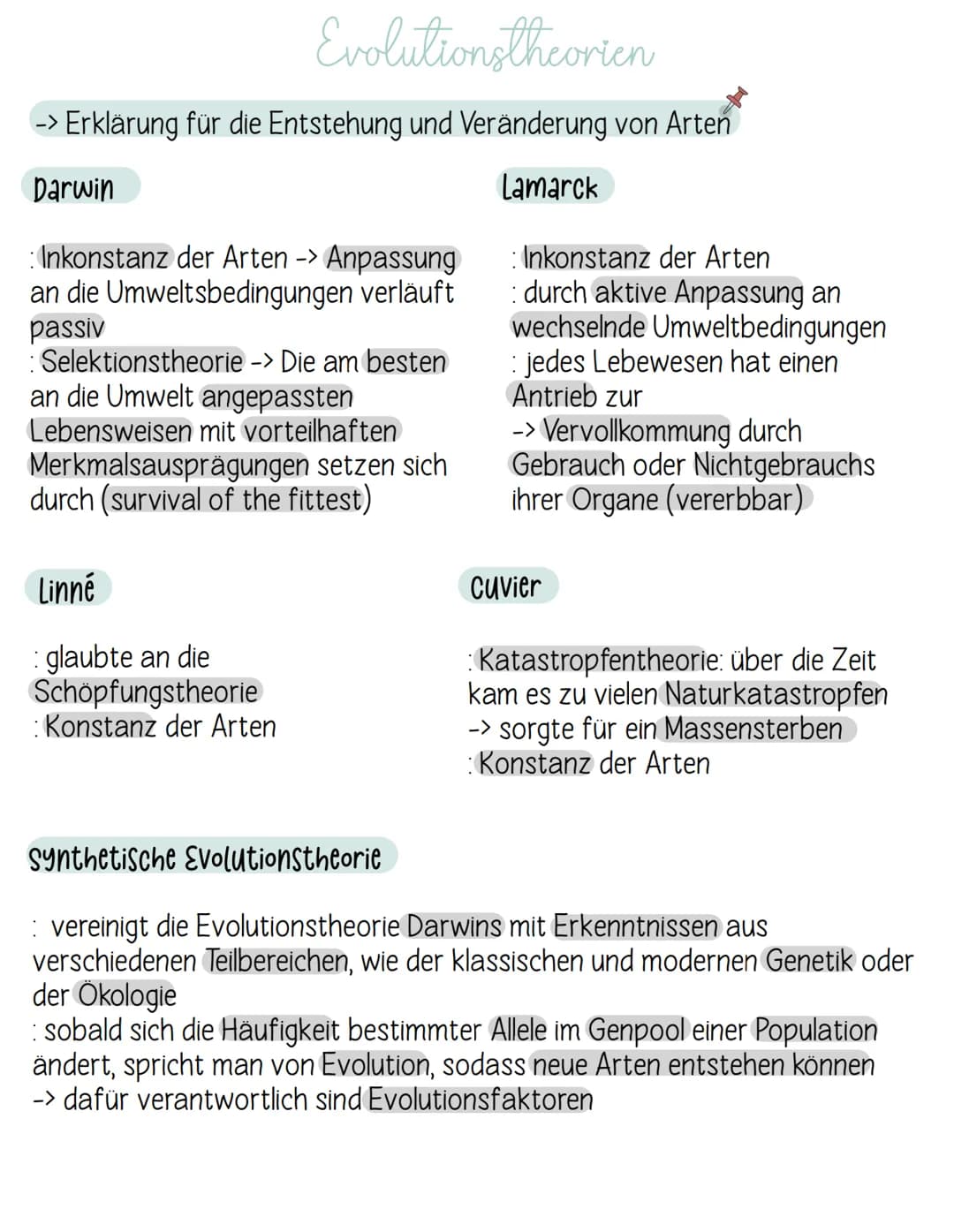 Definition:
Evolution ist eine
über Generationen
hinweg ablaufende
Veränderung der
erblichen Merkmale
von Populationen
Evolution
Grundbegrif