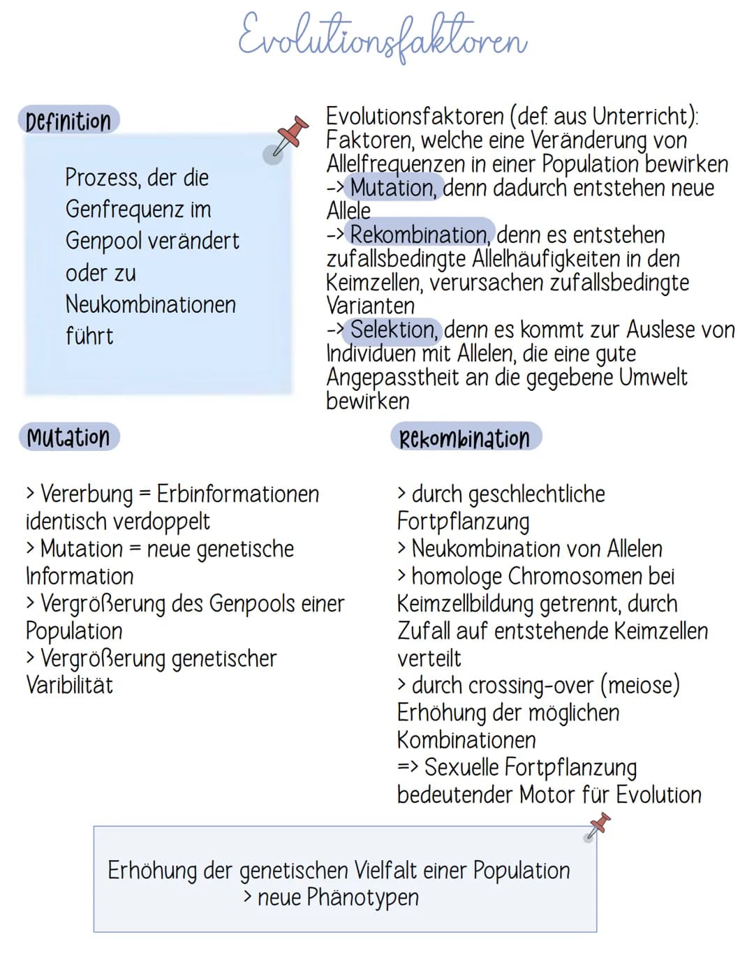 Definition:
Evolution ist eine
über Generationen
hinweg ablaufende
Veränderung der
erblichen Merkmale
von Populationen
Evolution
Grundbegrif