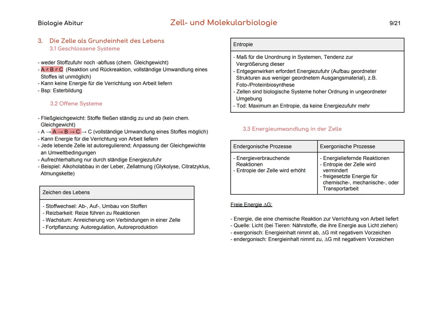 Biologie Abitur
Organisationsebenen
Atom
Makromolekül
Organell
Zelle
Gewebe
Organ
Organsystem
Organismus
Lebensgemeinschaft
Ökosystem
- Best