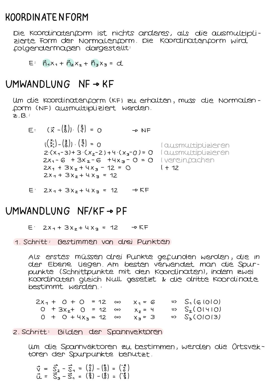 EBENEN IM KOORDINATENSYSTEM
X₁ X₂-Ebene.
Ebenen im Raum
E: X
X₂ X3 Ebene
=
X₁
Punkte in der x₁, x₂ - Ebene haben die koordinaten P(p₁1p₂10).