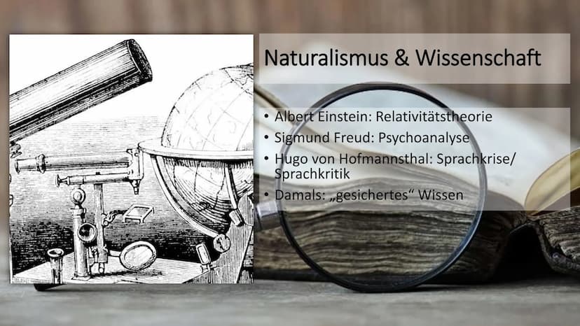 Naturalismus Epoche
Definition
lat. Natura: ,,Natur"
Zwischen 1880 und 1900
Naturalismus = detaillierte Darstellung der Wirklichkeit (Gesell