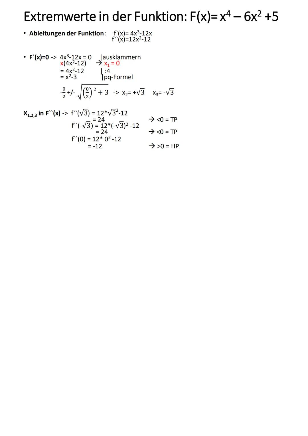 Mathe Vortrag
Kurvendiskussion
Unter Kurvendiskussion versteht man in
der Mathematik die Untersuchung des
Graphen einer Funktion auf dessen
