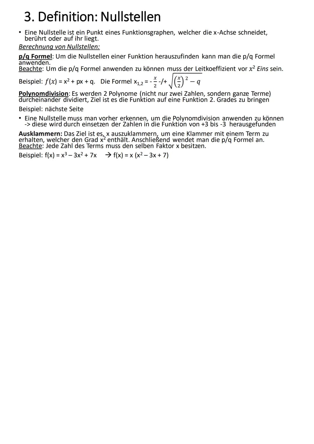 Mathe Vortrag
Kurvendiskussion
Unter Kurvendiskussion versteht man in
der Mathematik die Untersuchung des
Graphen einer Funktion auf dessen
