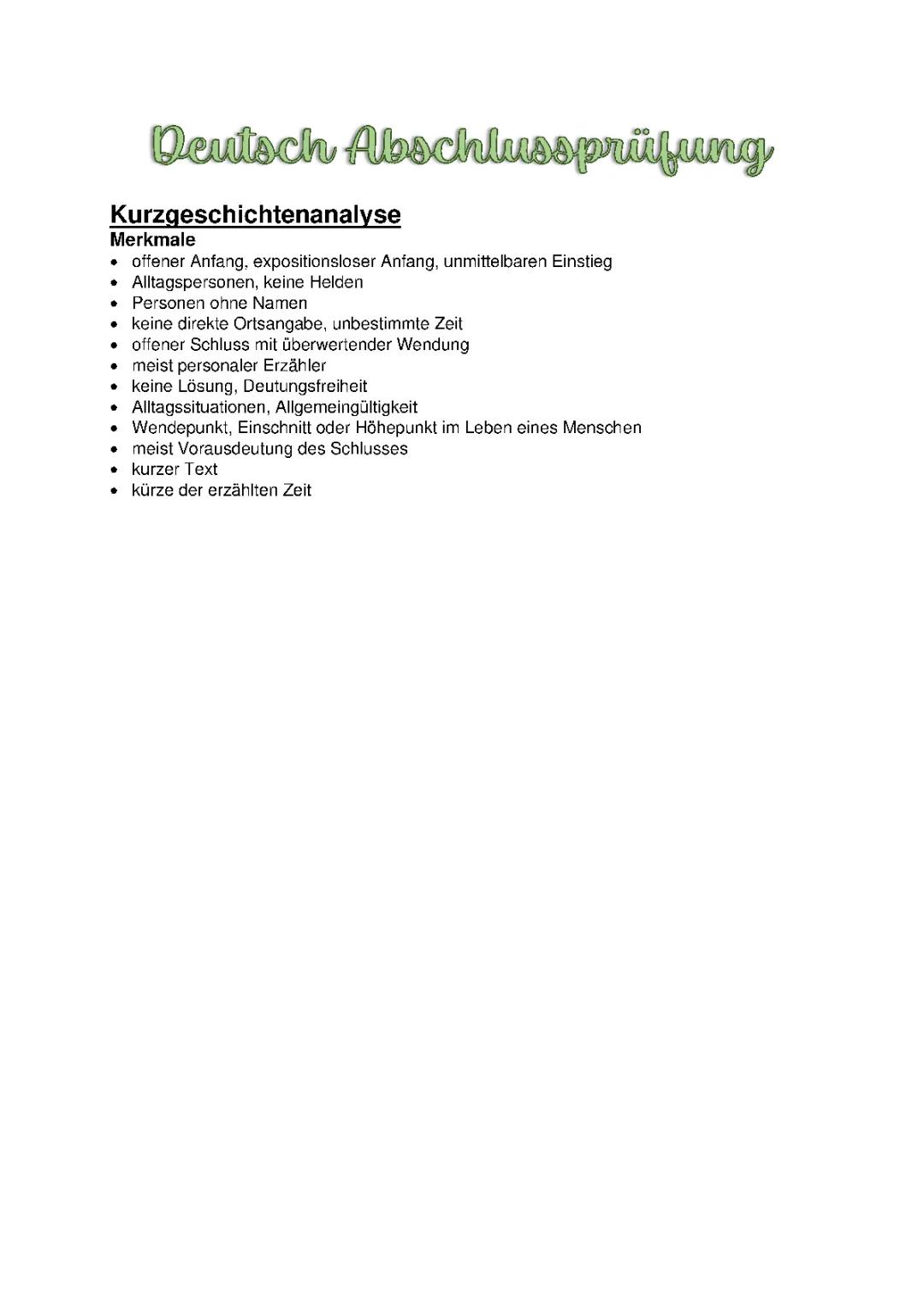 Kurzgeschichten und Sachtexte richtig analysieren - Beispiele und Lösungen für die Klasse 9 bis 11