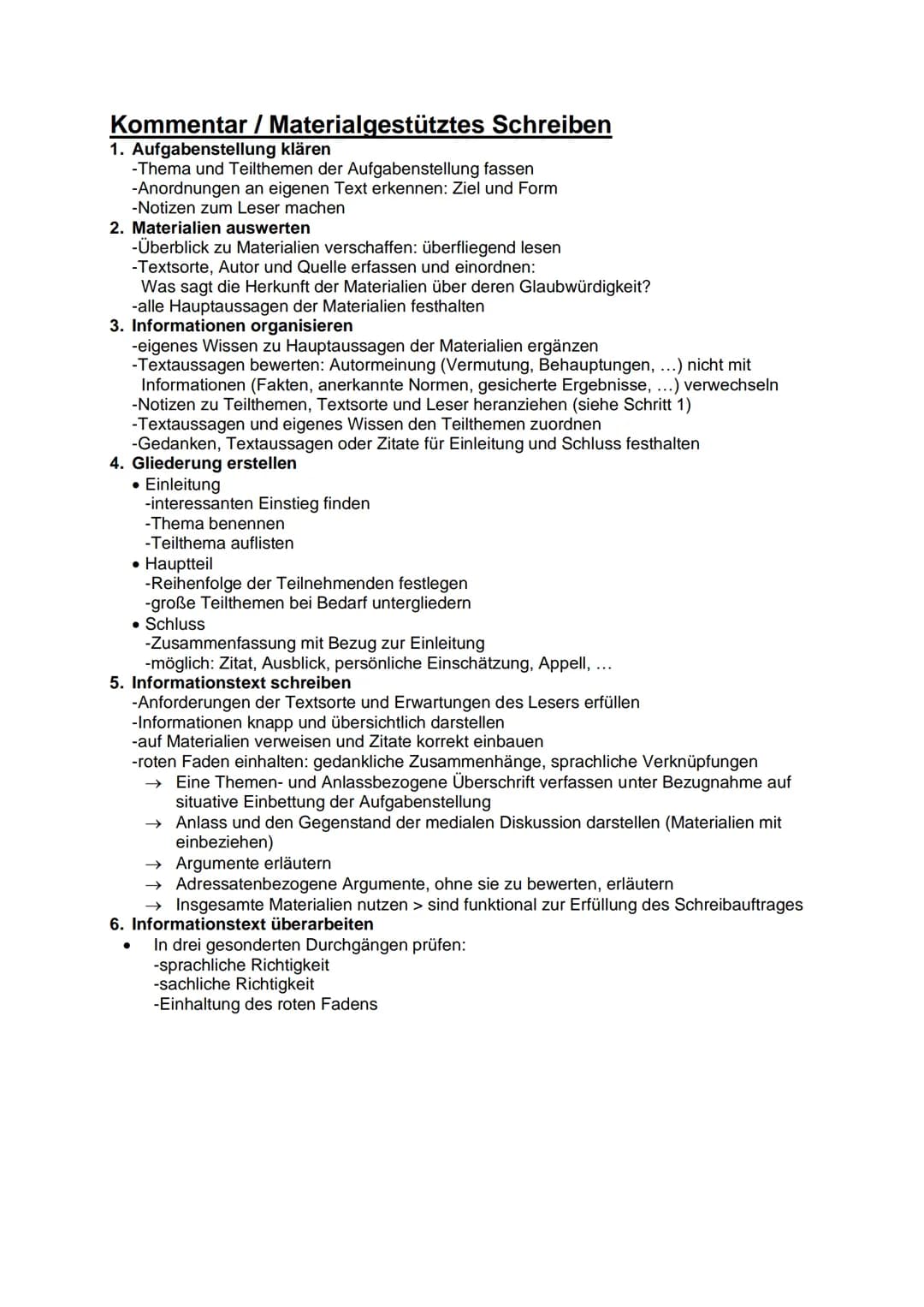 Deutsch Abschlussprüfung
Kurzgeschichtenanalyse
Merkmale
• offener Anfang, expositionsloser Anfang, unmittelbaren Einstieg
●
Alltagspersonen