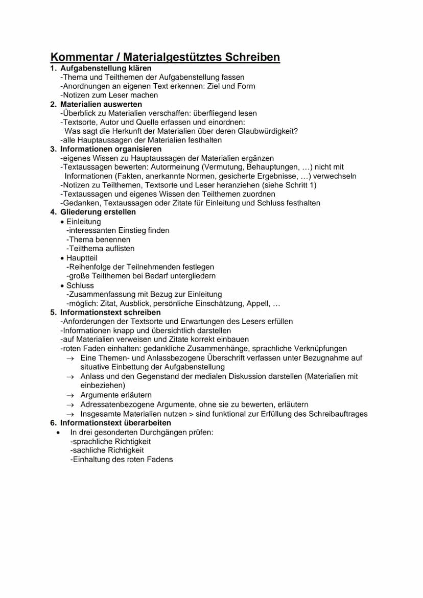 Deutsch Abschlussprüfung
Kurzgeschichtenanalyse
Merkmale
• offener Anfang, expositionsloser Anfang, unmittelbaren Einstieg
●
Alltagspersonen