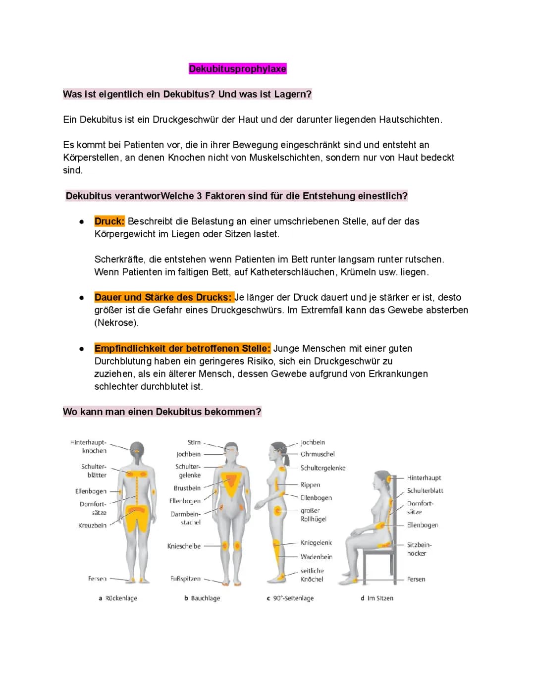 Dekubitusprophylaxe 