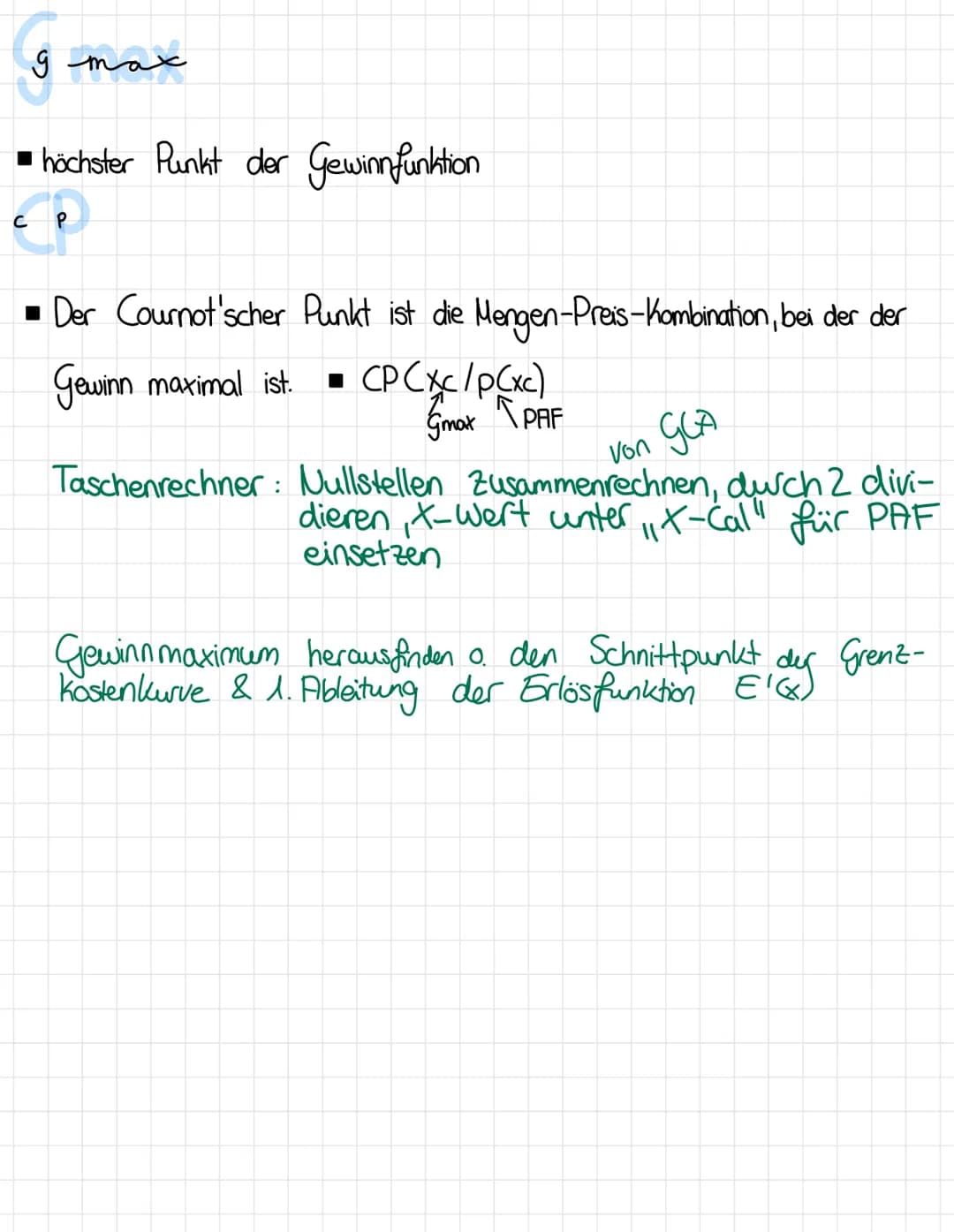 Themen
●
•
.
Gewinnschwelle
Gewinngrenze Nutzengrenze ✓
Nutzenschwelle & BEP
스
• Hochpunkt 1 Gewinnmaximum
Cournotscher Punkt v
• Break-even