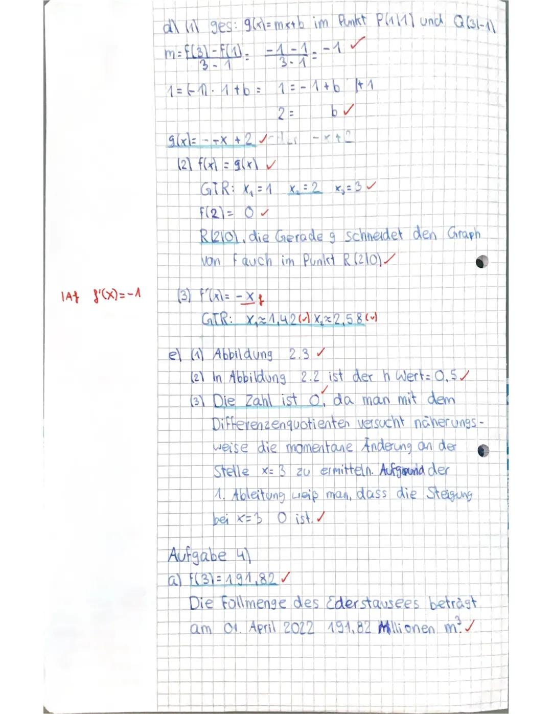 ESO
Name...
Zentrale Klaua.
Mathematik
Prüfungsteil A: Aufgaben ohne Hilfsmittel
Aufgabe 1:
Gegeben ist die Ableitungsfunktion f' mit
X
f' i