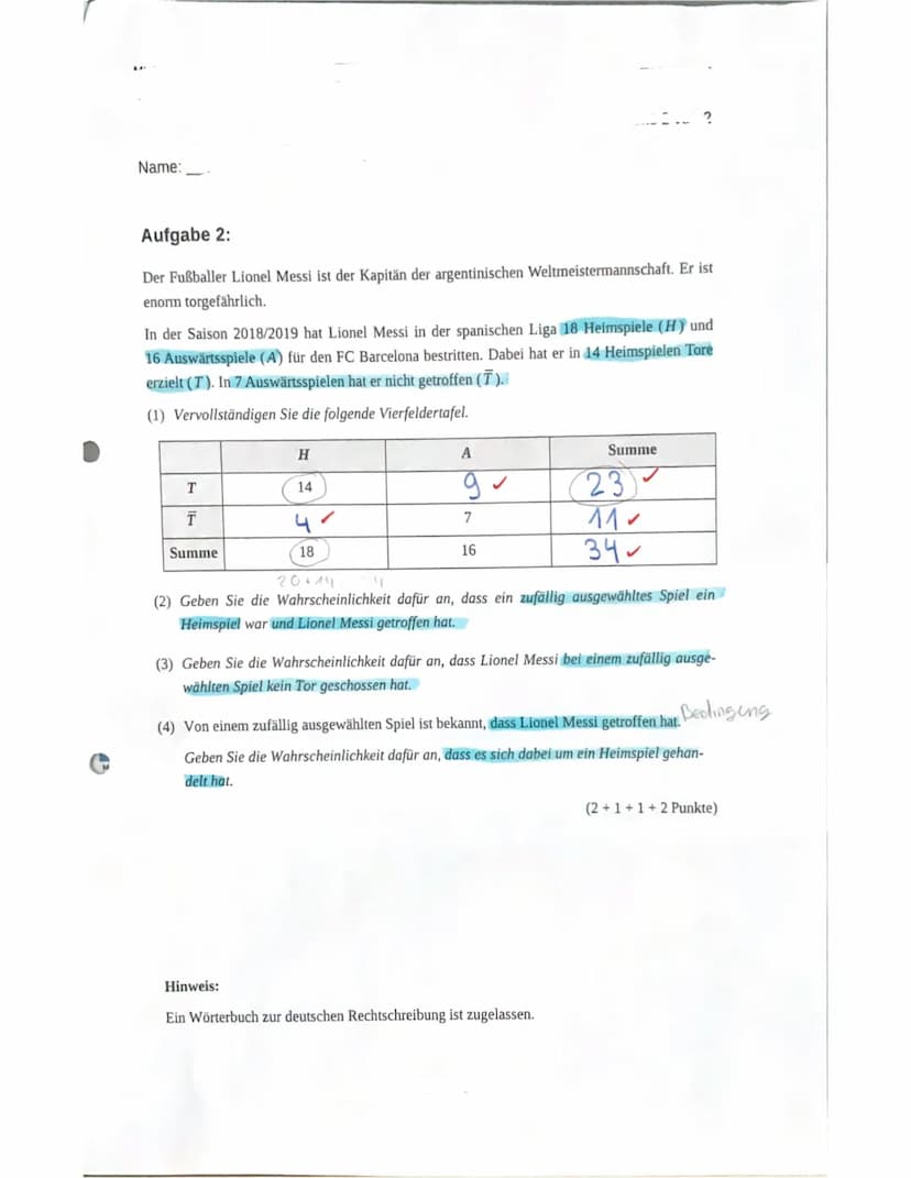 ESO
Name...
Zentrale Klaua.
Mathematik
Prüfungsteil A: Aufgaben ohne Hilfsmittel
Aufgabe 1:
Gegeben ist die Ableitungsfunktion f' mit
X
f' i