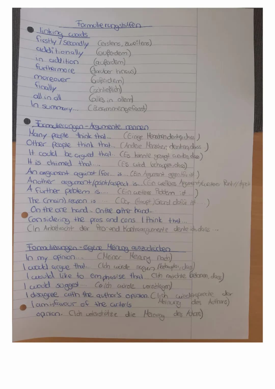 Formulierungshilfen ZAP 10