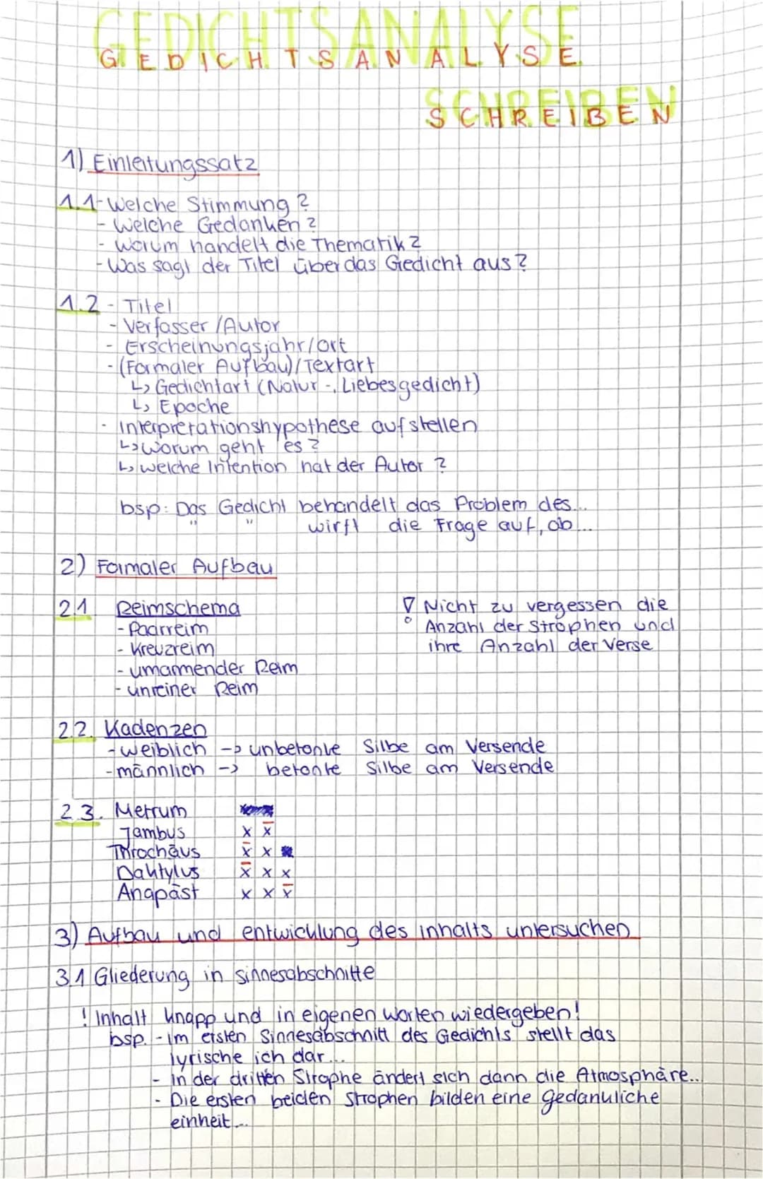 Gedichtsanalyse