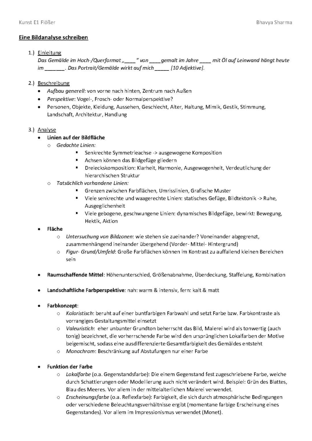 Einfache Schritte: Bildanalyse für Kunst und Geschichte - Beispiele und Formulierungshilfen
