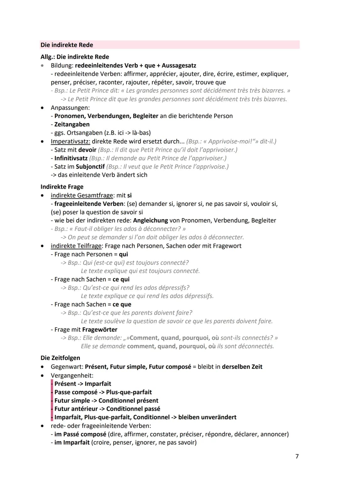 La grammaire
Begleiter
Die indefiniten Begleiter
● stehen vor dem Nomen und Verhalten sich wie Adjektive (müssen angeglichen werden)
wichtig