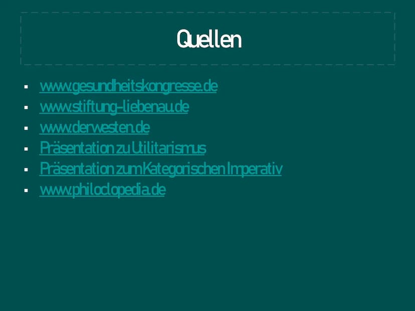 | Ethisches Problem Sterbehilfe
|
|
المسلمة
GK/wn2 Gliederung
1. Das Problem
2
3.
Deontologische Beurteilung
4. Teleologische Beurteilung
5.