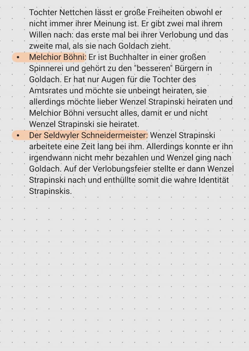 Kleider machen Leute
Übersicht der Personen:
Wenzel Strapinski: Er war bei seiner verwitweten Mutter
in einfacheren Verhältnissen aufgewache