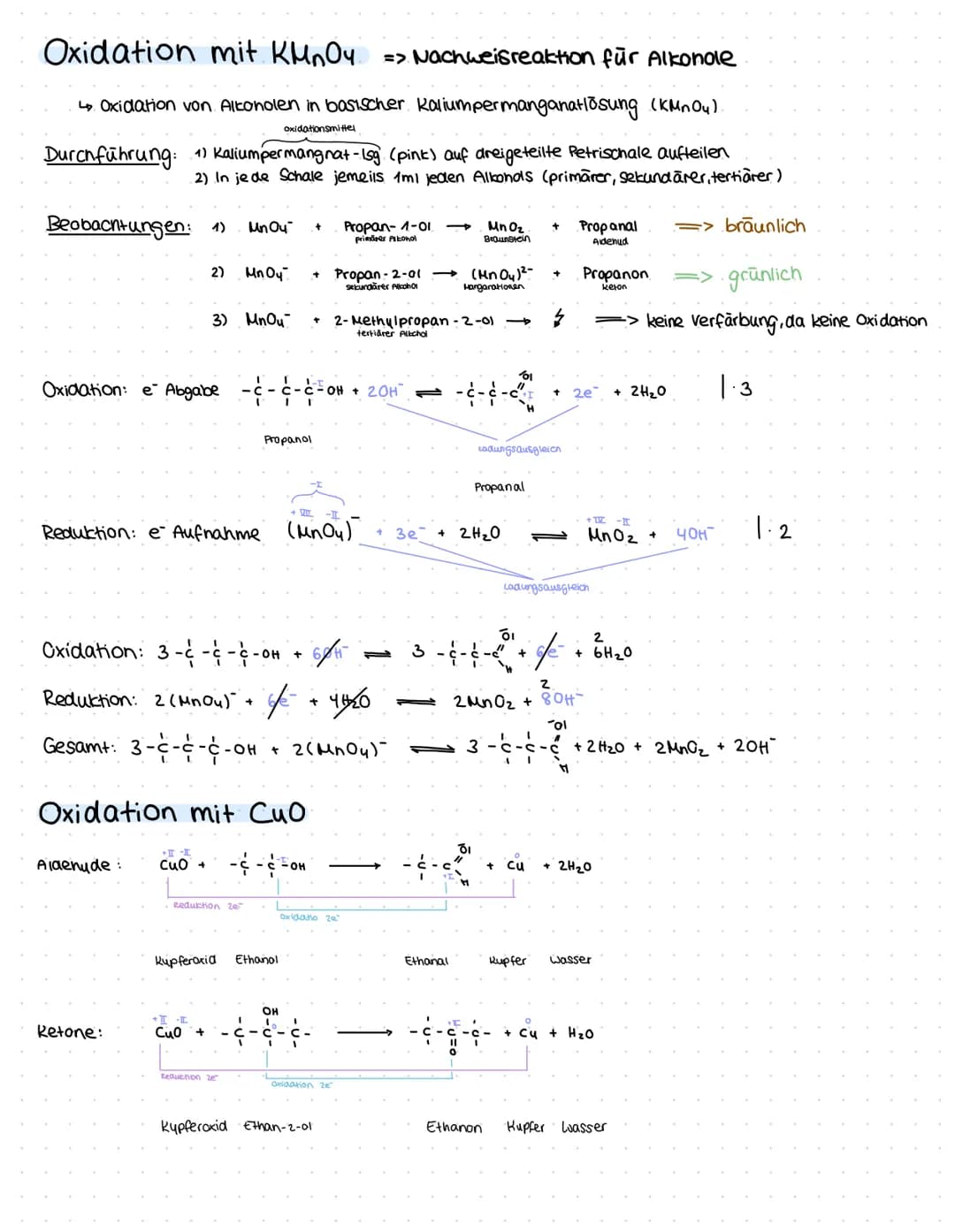 Alkanole (Alkohole)
Hydroxylgruppe = funktionelle Gruppe → polar
Alkylrest → unpolar
↳ je länger der Alkylrest ist, desto un polarer ist das