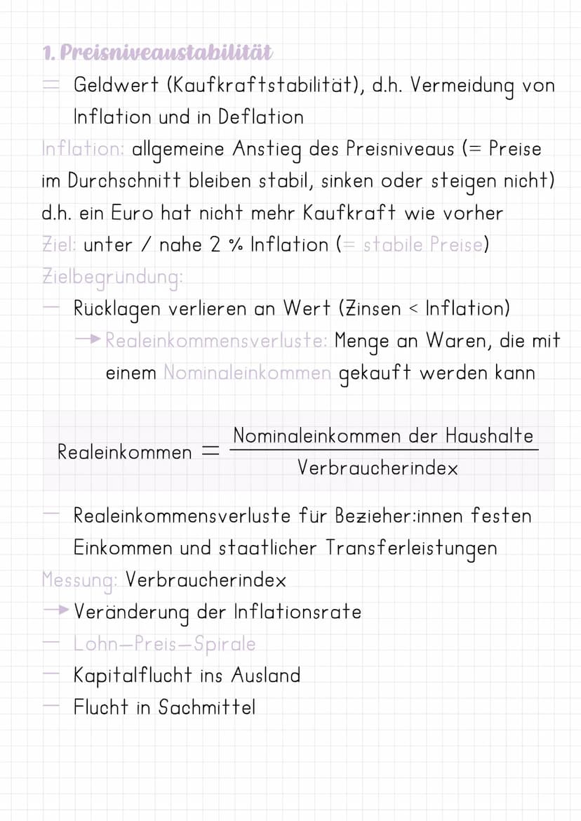 Magisches Viereck
System von wirtschaftspolitischen Staatszielen
"Magisch": alle Ziele sind gleichrangig, aber
sind meist unvereinbar
Stabil