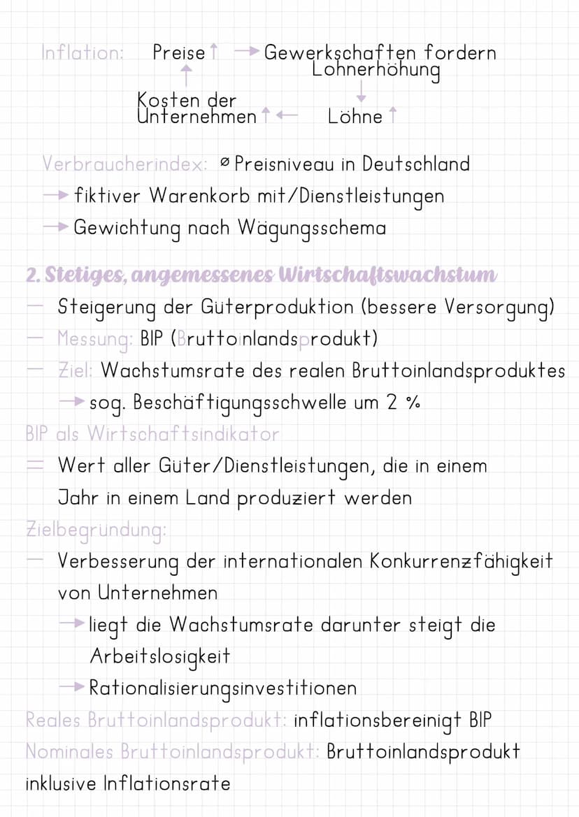 Magisches Viereck
System von wirtschaftspolitischen Staatszielen
"Magisch": alle Ziele sind gleichrangig, aber
sind meist unvereinbar
Stabil