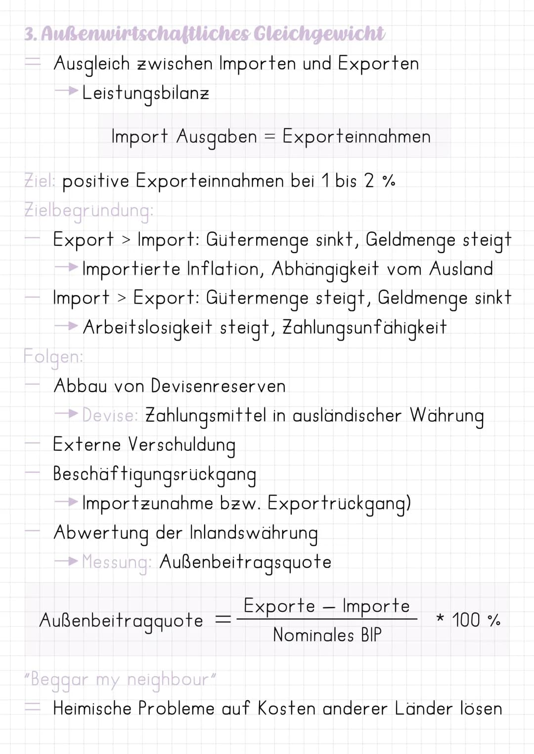 Magisches Viereck
System von wirtschaftspolitischen Staatszielen
"Magisch": alle Ziele sind gleichrangig, aber
sind meist unvereinbar
Stabil