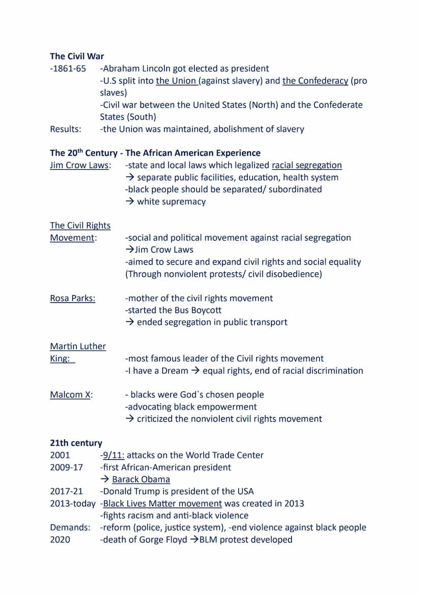 Englisch Lernzettel
Landmarks in United States History
Discovery
1492
The colonial period
1607
Reasons:
1620:
1626
1733
1773
- Columbus disc