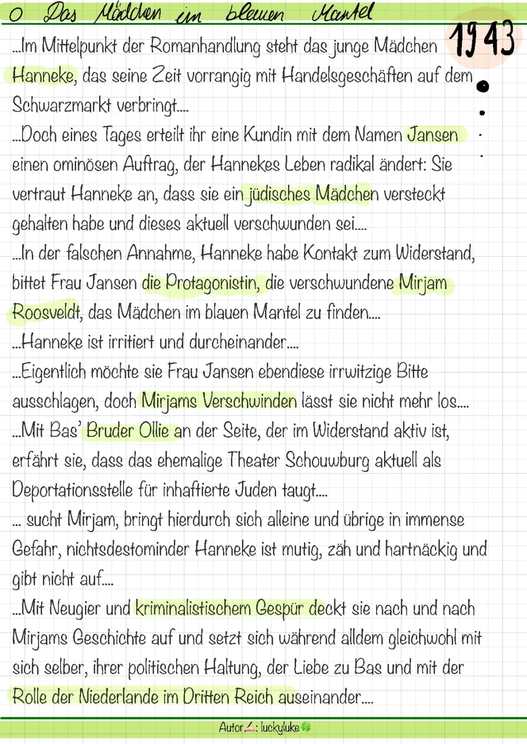 Das Mädchen mit dem blauen Mantel: Eine Analyse und Zusammenfassung