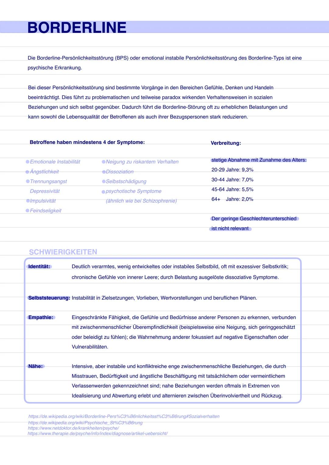 # PSYCHATRISCHE ERKRANKUNGEN

Es existiert keine universelle, allseits akzeptierte Definition davon, was eine psychische Störung im Kern aus