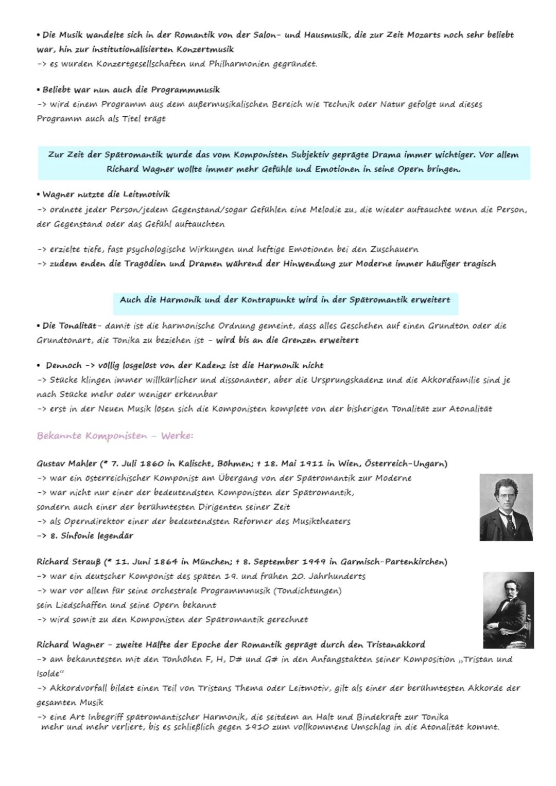 SPÄTROMANTIK
Die Romantik Epoche im Überblick:
Zeitraum: 19. Jahrhundert
Wichtige Ereignisse: die Französische Revolution, Industrialisierun