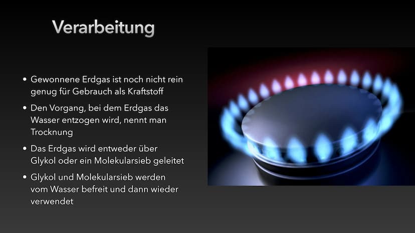 Erdgas Inhaltsverzeichnis
• Was ist Erdgas?
• 4 Formen von Erdgas
• Die Entstehung von Erdgas
• Vorkommen
• Gewinnung
• Verarbeitung
Bedeutu