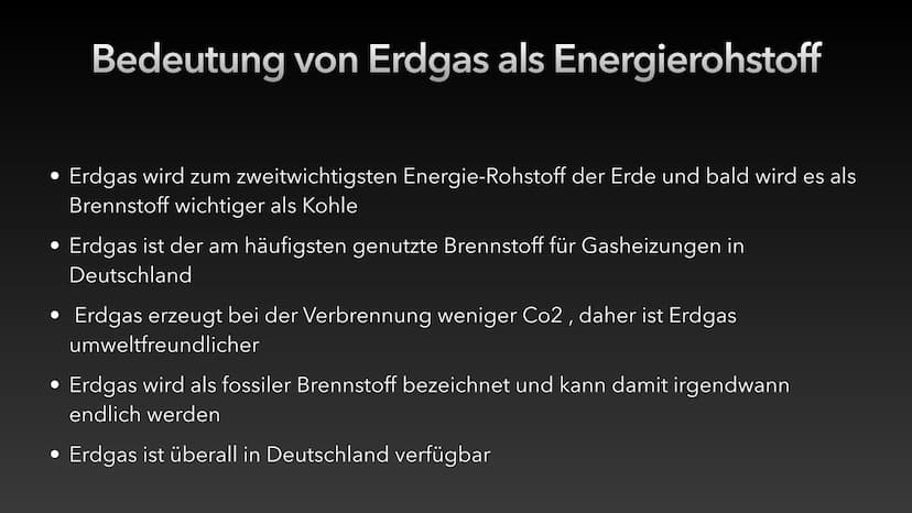 Erdgas Inhaltsverzeichnis
• Was ist Erdgas?
• 4 Formen von Erdgas
• Die Entstehung von Erdgas
• Vorkommen
• Gewinnung
• Verarbeitung
Bedeutu
