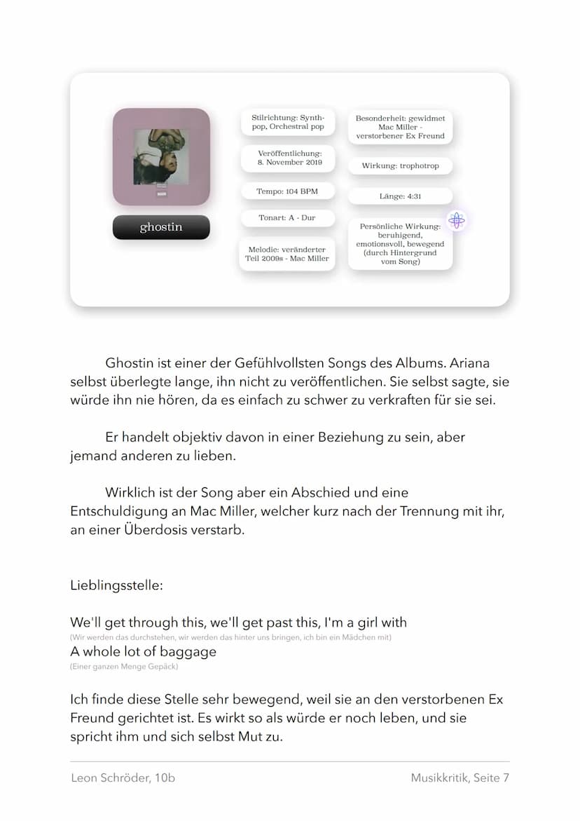 Musikkritik
thank u, next
Leon Schröder, 10b
EXPLICIT CONTENT
761499-
Musikkritik, Seite 1 Einleitung
Allgemeines
In der vorliegenden Musikk