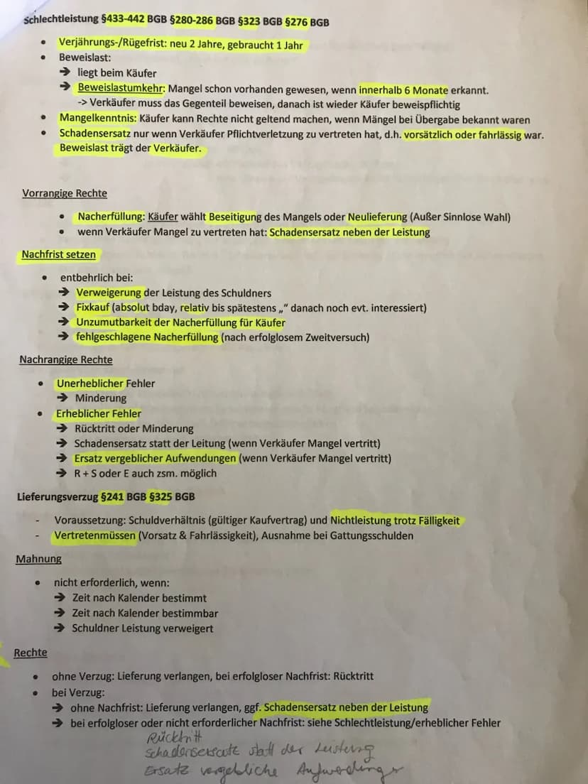 Inhalt eines Kaufvertrags § 269-271 BGB
● Preis der Ware
Rabatte: Preisnachlass der unabhängig der Zahlungsfrist gewährt wird
➜ Mengenrabatt
