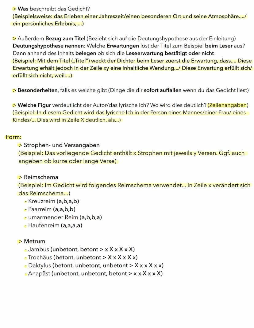 Schlussteil:
Zum Schluss fasst du deine Ergebnisse zusammen und gehst auf die Gesamtaussage
des Textes ein. Außerdem kannst du dich nun auf 