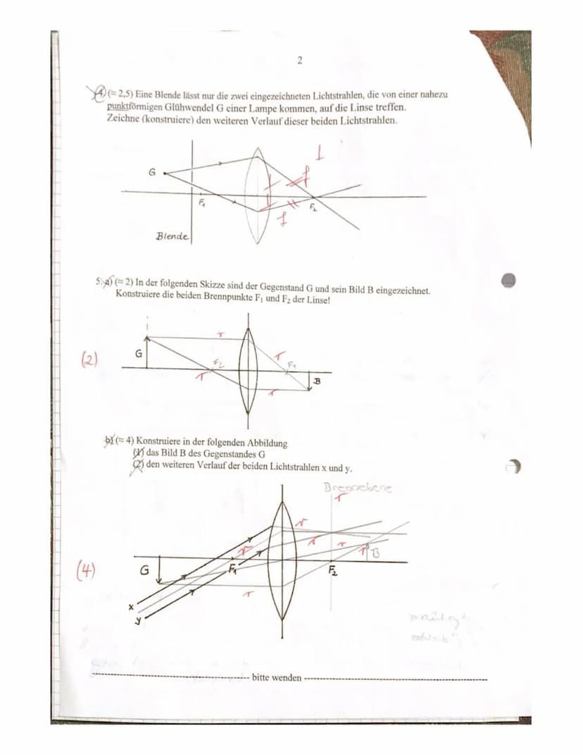 2. Physik-Klassenarbeit in Klasse 9d (G9)
1.6.2017
(2,5) Formuliere das Reflexionsgesetz für Lichtstrahlen bei Spiegeln.
(2)) (2) In Figur 1