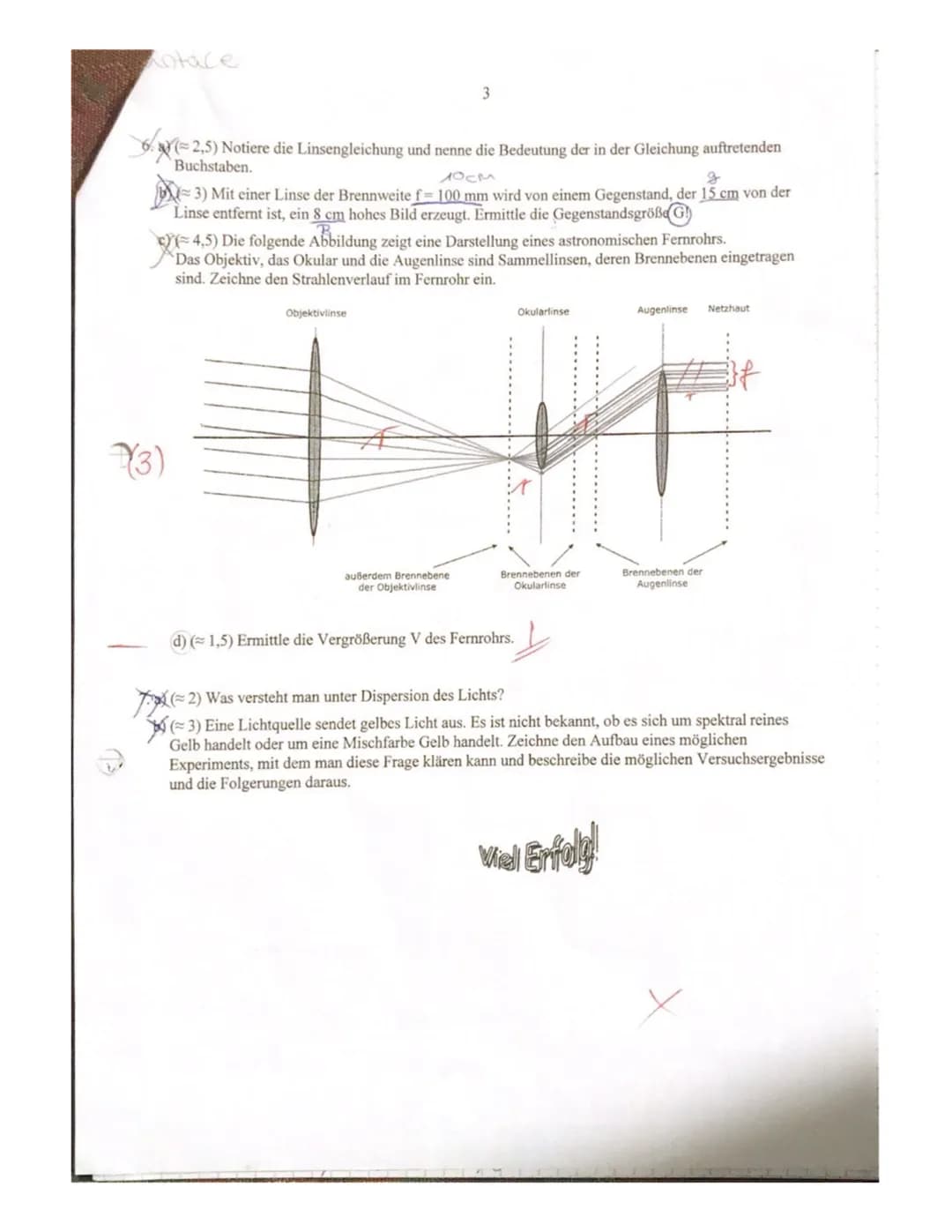 2. Physik-Klassenarbeit in Klasse 9d (G9)
1.6.2017
(2,5) Formuliere das Reflexionsgesetz für Lichtstrahlen bei Spiegeln.
(2)) (2) In Figur 1