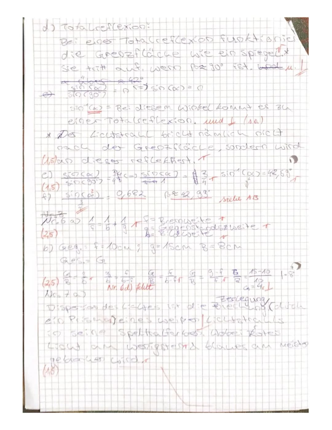 2. Physik-Klassenarbeit in Klasse 9d (G9)
1.6.2017
(2,5) Formuliere das Reflexionsgesetz für Lichtstrahlen bei Spiegeln.
(2)) (2) In Figur 1