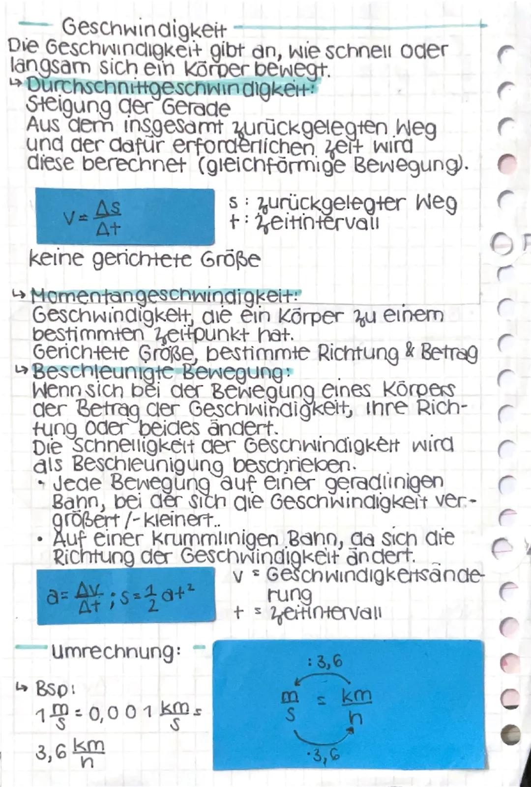 # Bewegung

Ein Körper ist in Bewegung, wenn er seine Lage gegenüber einem Bezugssystem verändert.
Ein Körper ist in Ruhe, wenn er seine Lag